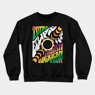 Total Eclipse 2024 Retro Groovy North American Gift For Men Women Crewneck Sweatshirt